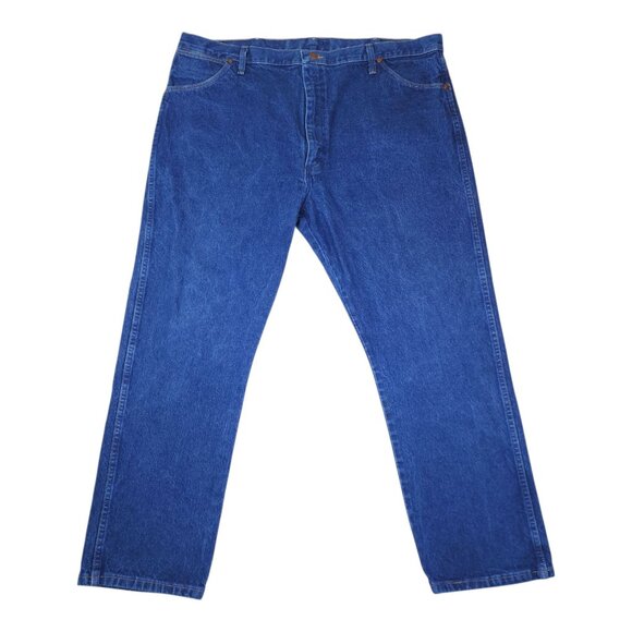 Wrangler Mens Classic Fit Blue Denim Jeans Size 42x30 100% Cotton Heavyweight - Picture 3 of 8
